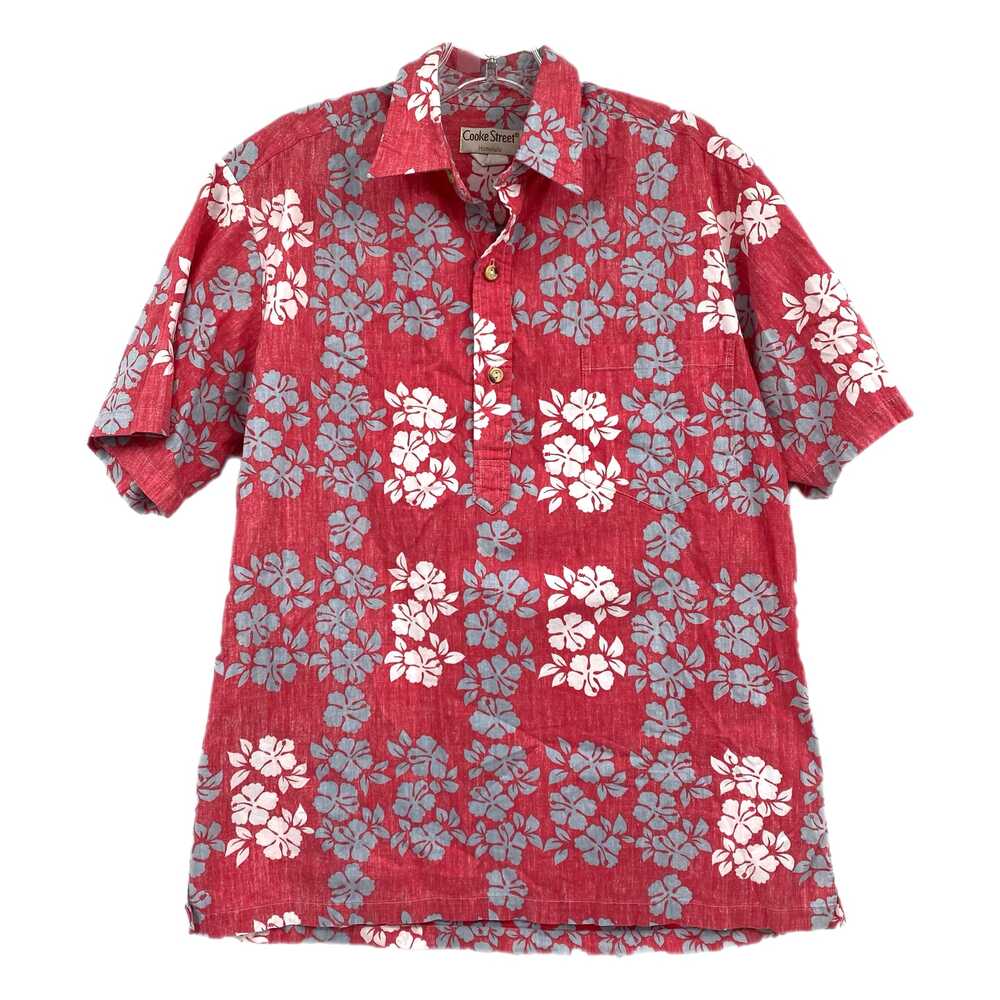 Cooke Street Red Gray Tropical Button-Up Shirt | Mens M - Picture 1 of 4